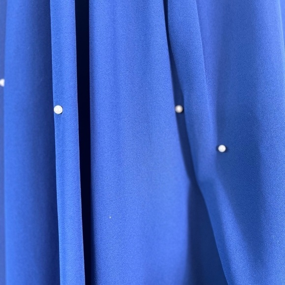 Vintage Royal Blue Pearl Embellished Cardigan 12 - Picture 3 of 7